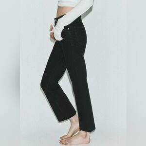 Zara Straight-Leg High-Rise Jeans, size 2